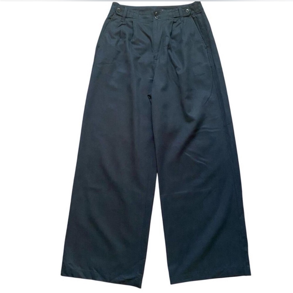 Madewell Wide Leg Baggy Black Dress Pants